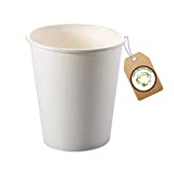 cubex professional 500 Vasos de Cartón Varios Tamaños para Café Agua o Bebidas Frías y Calientes (Blanco, 180 ML)
